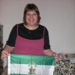 Con mi bandera andaluza, enero de 2010